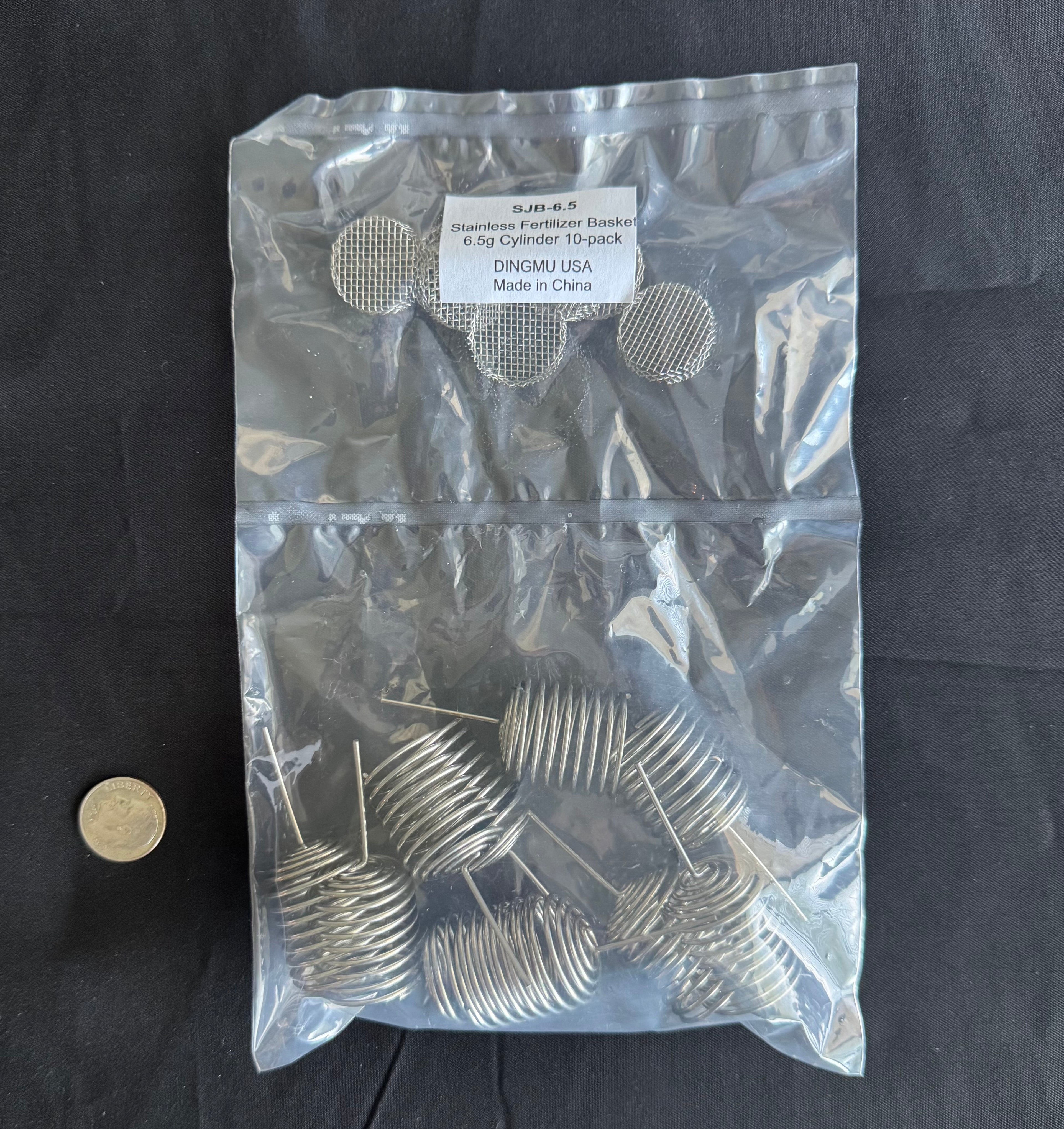 Stainless Steel Fertilizer Basket – 6.5g (10 Pack) by Dingmu