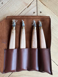 4 piece Bonsai Carving Set with Vinyl Case by Roshi Tools
